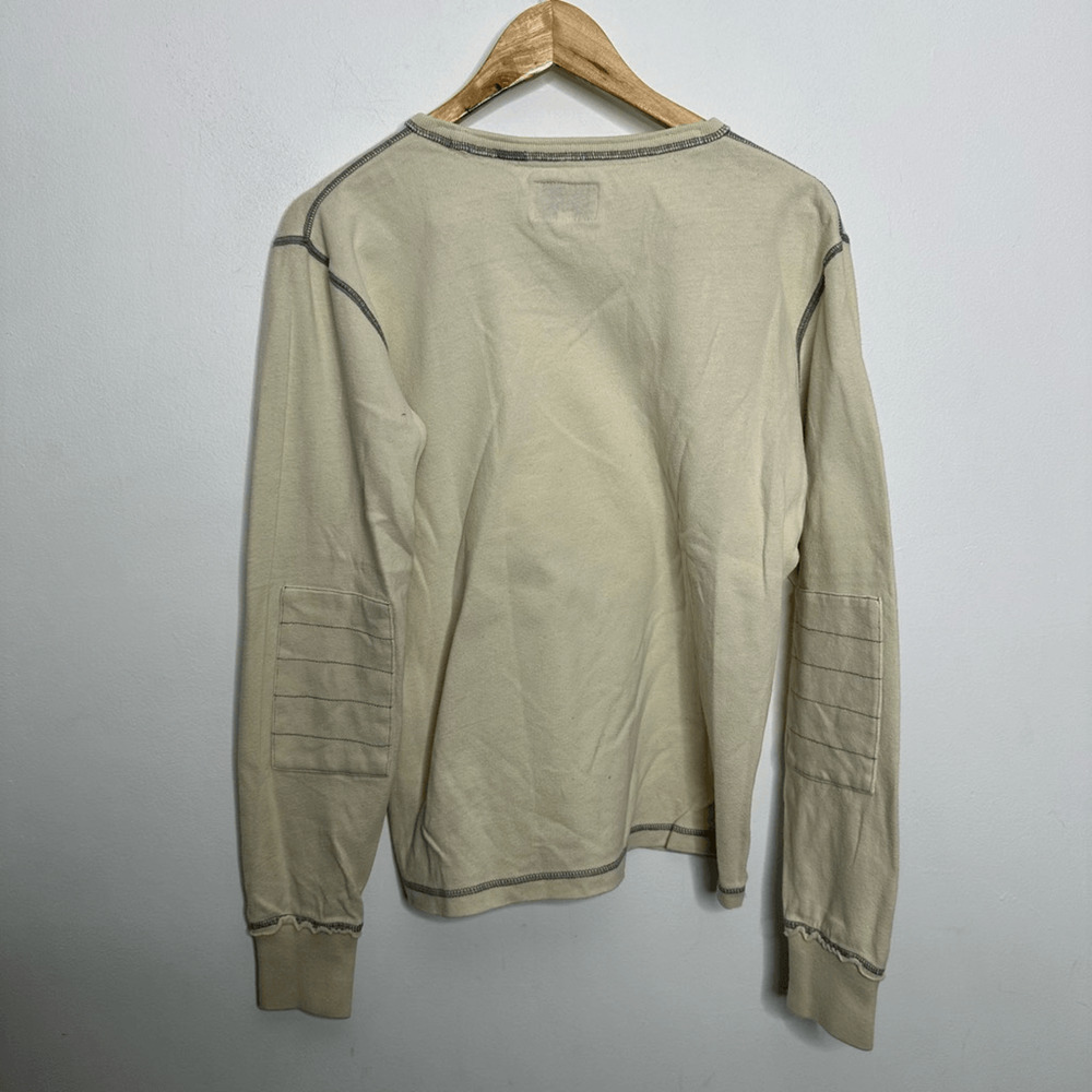 GANT X MICHAEL BASTIAN Cotton Long Sleeve T shirt cream contrast stitch Men's S - Picture 9 of 9